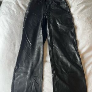Abercrombie & Fitch Black Leather Pants